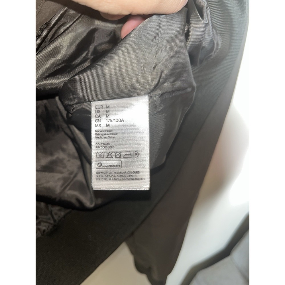 H&M Men's Dark Green Windbreaker Jacket Full Zip Size Medium - Picture 5 of 9